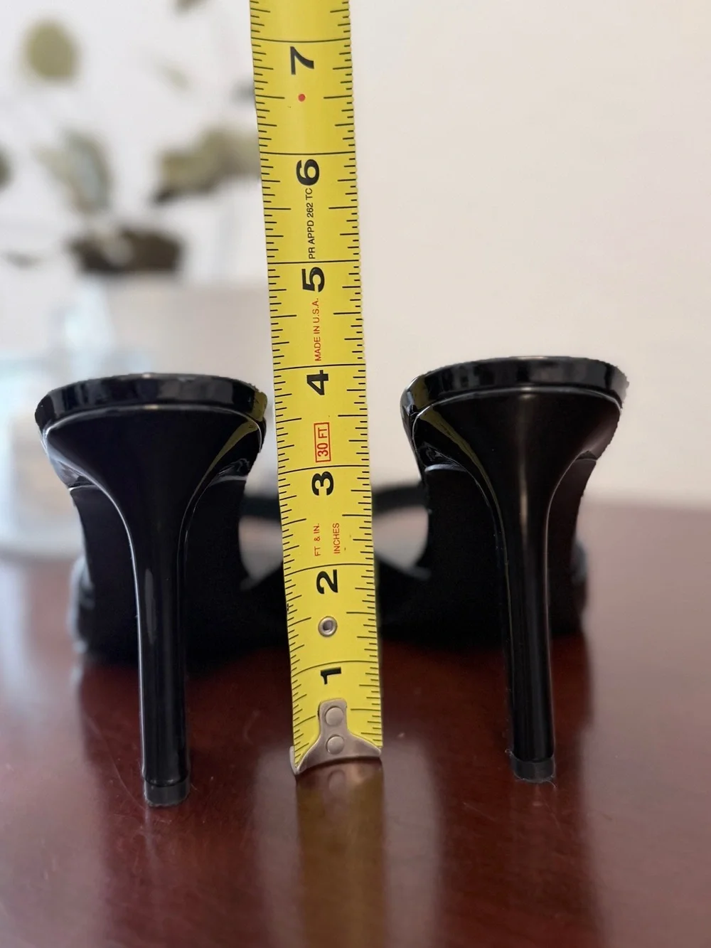 Nine West Kool3 Black Patent Peep-Toe Slip-On Heeled Sandals Size 7 NIB